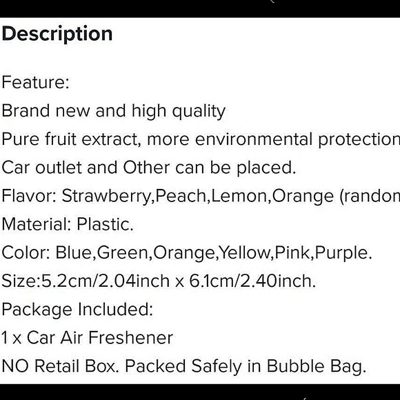 4 plastic apple car air fresheners. 4 colors. - Picture 9 of 9